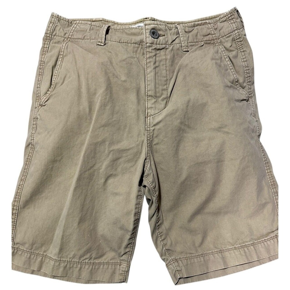 AE American Eagle Men's Classic Length Khaki‎ Shorts Size 32 Cream Tan Casual